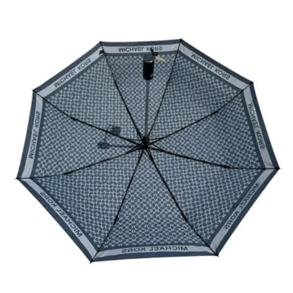 Michael Kors Travel MK Signature Monogram Umbrella NWT